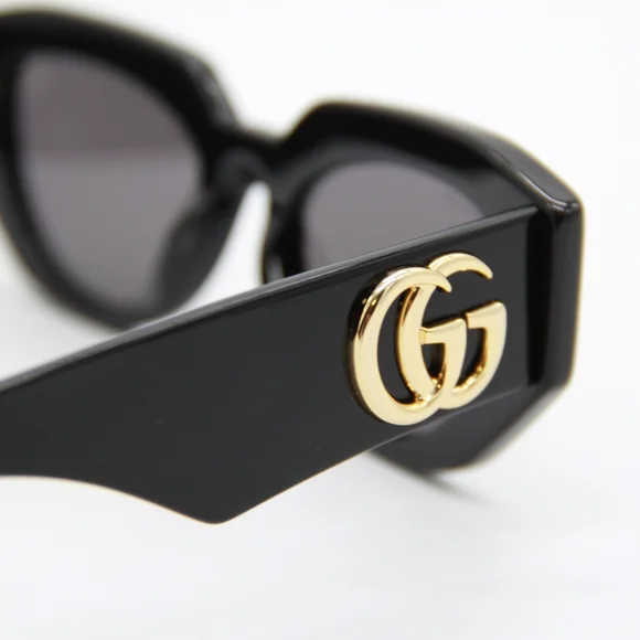 NEW GUCCI GG1421S 001 WOMEN BLACK SUNGLASSES GUCCI - Picture 10 of 15